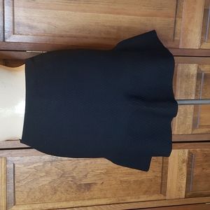 Theory Black Gida O Dream Flounce Hem Skirt Sz S